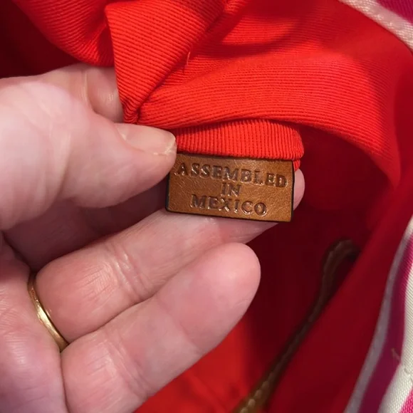 🆕DOONEY & BOURKE Shopper TOTE-Cloth w/Leather Handles-Key clasp inside - Picture 6 of 12